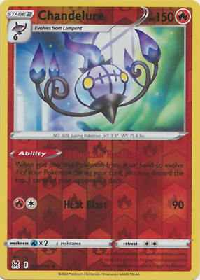 Chandelure 26/196 Reverse Holo | Lost Origin | Pokemon Card