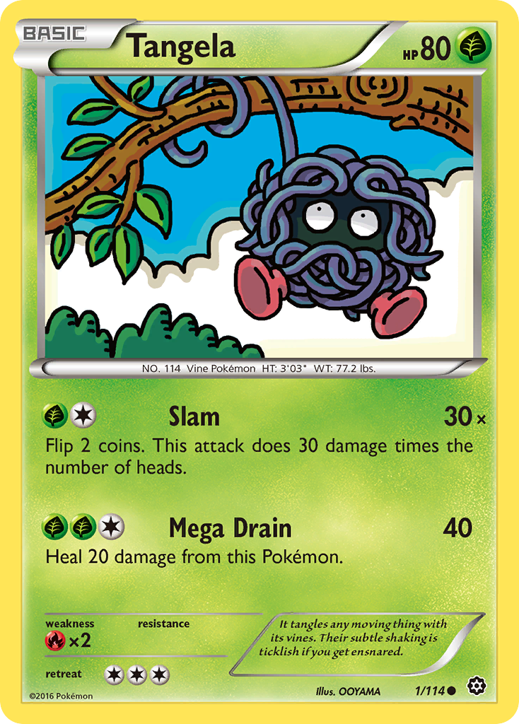 Tangela 1/114 Common | Steam Siege | Pokemon Card