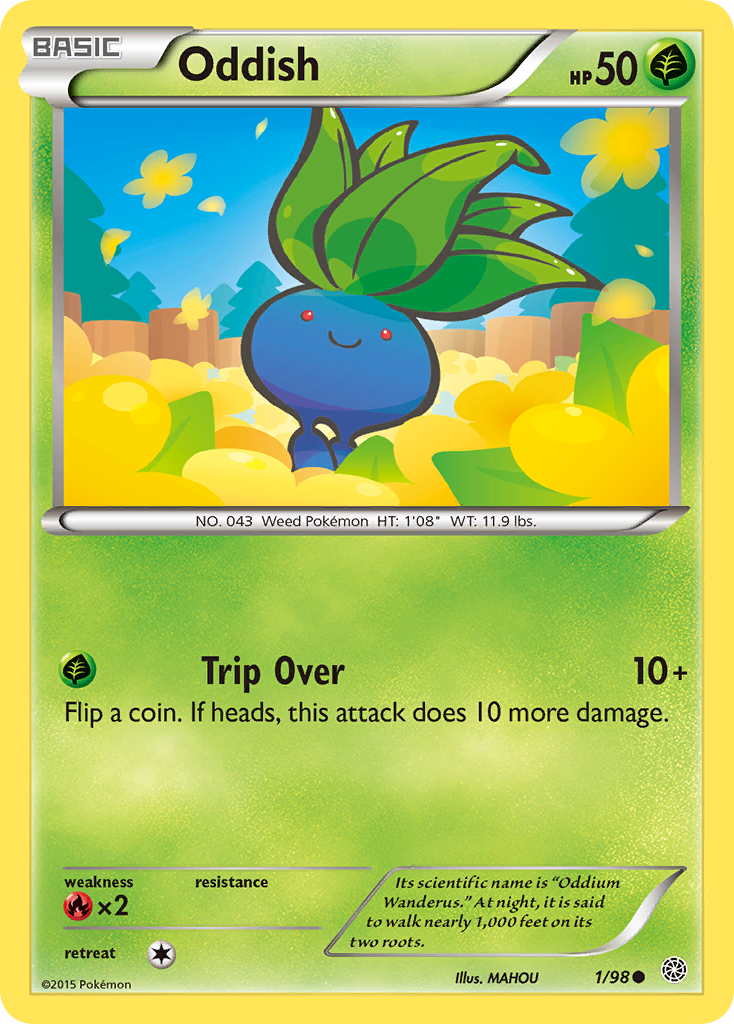 Oddish 1/98 Common | Ancient Origins | Pokemon Card