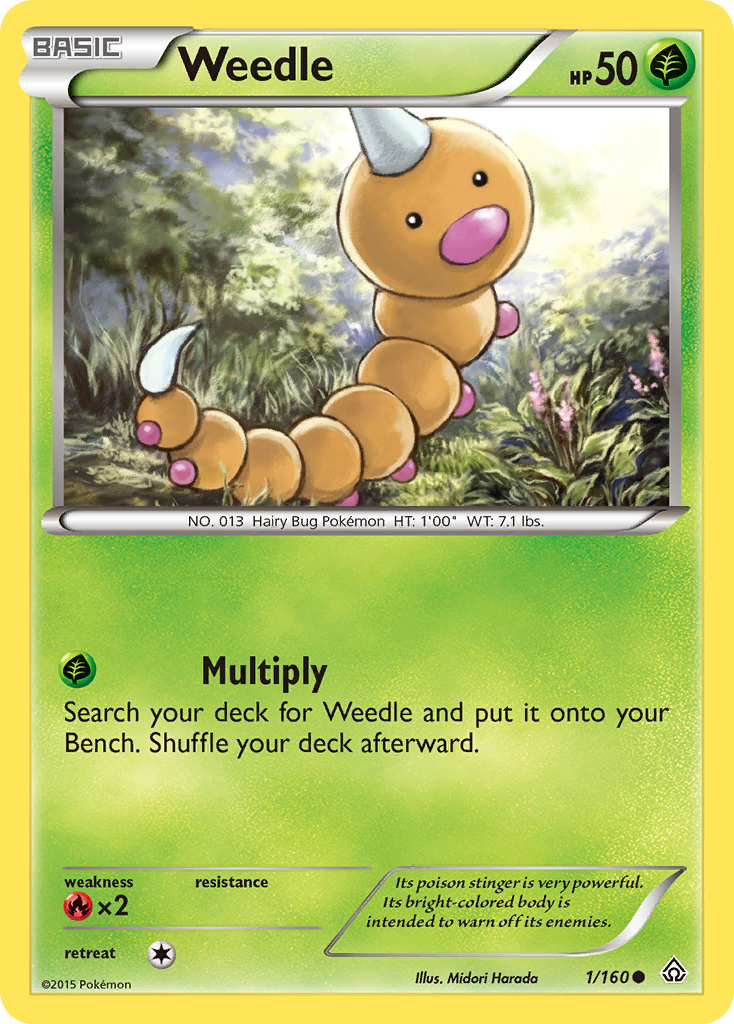 Weedle 1/160 Common | Primal Clash | Pokemon Card