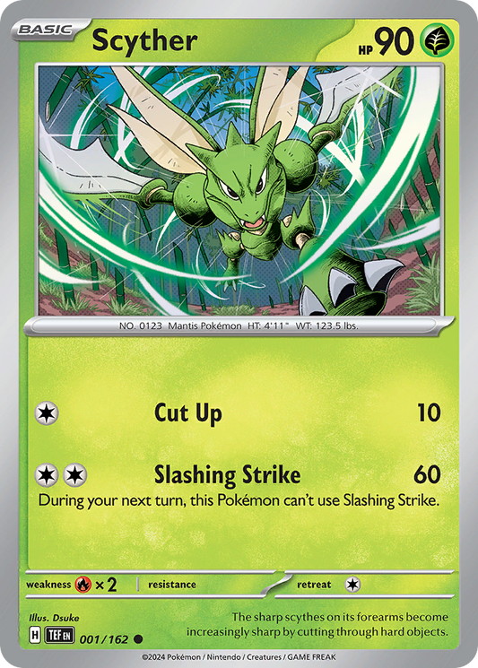 Scyther 1/162 Common | Temporal Forces | Pokemon Card