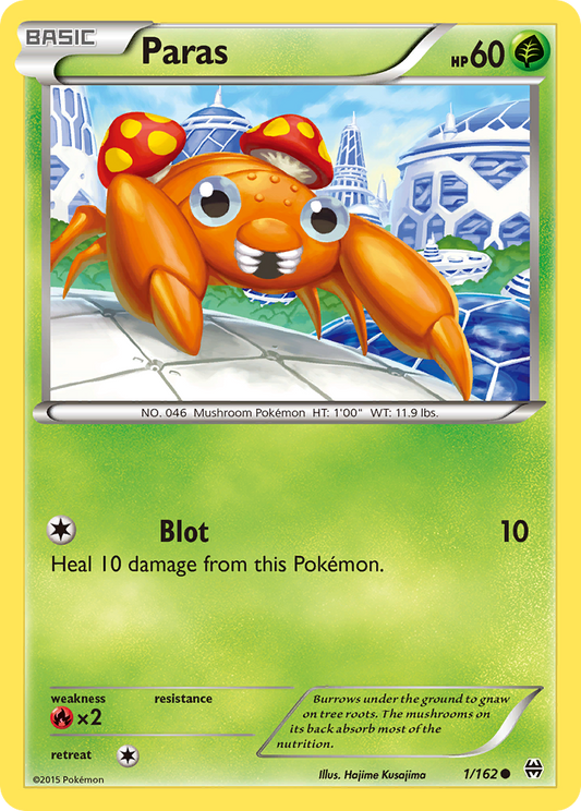 Paras 1/162 Common | BREAKthrough | Pokemon Card