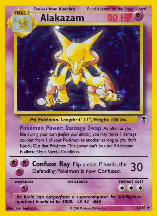 Alakazam 1/110 Rare Holo | Legendary Collection | Pokemon Card