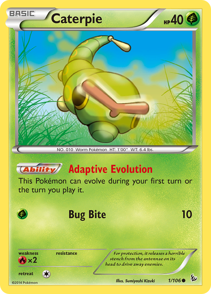 Caterpie 1/106 Common | Flashfire | Pokemon Card