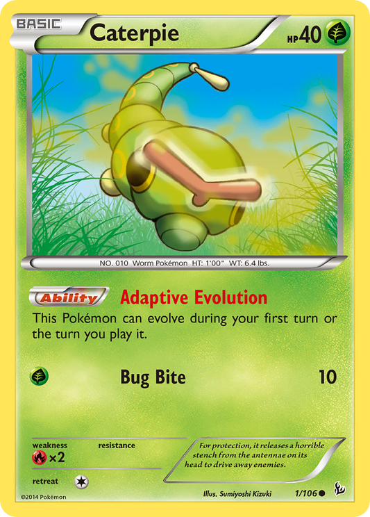 Caterpie 1/106 Common | Flashfire | Pokemon Card