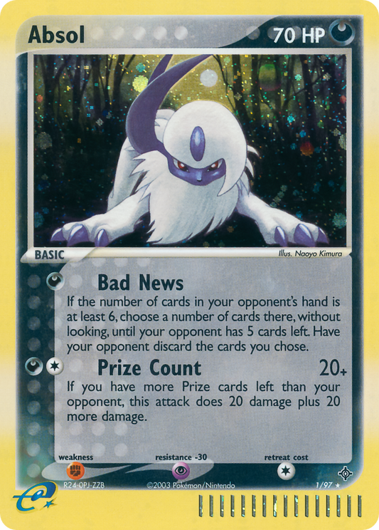 Absol 1/97 Rare Holo | Dragon | Pokemon Card