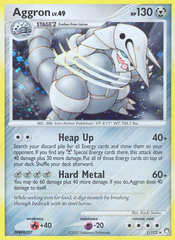 Aggron 1/123 Rare Holo | Mysterious Treasures | Pokemon Card