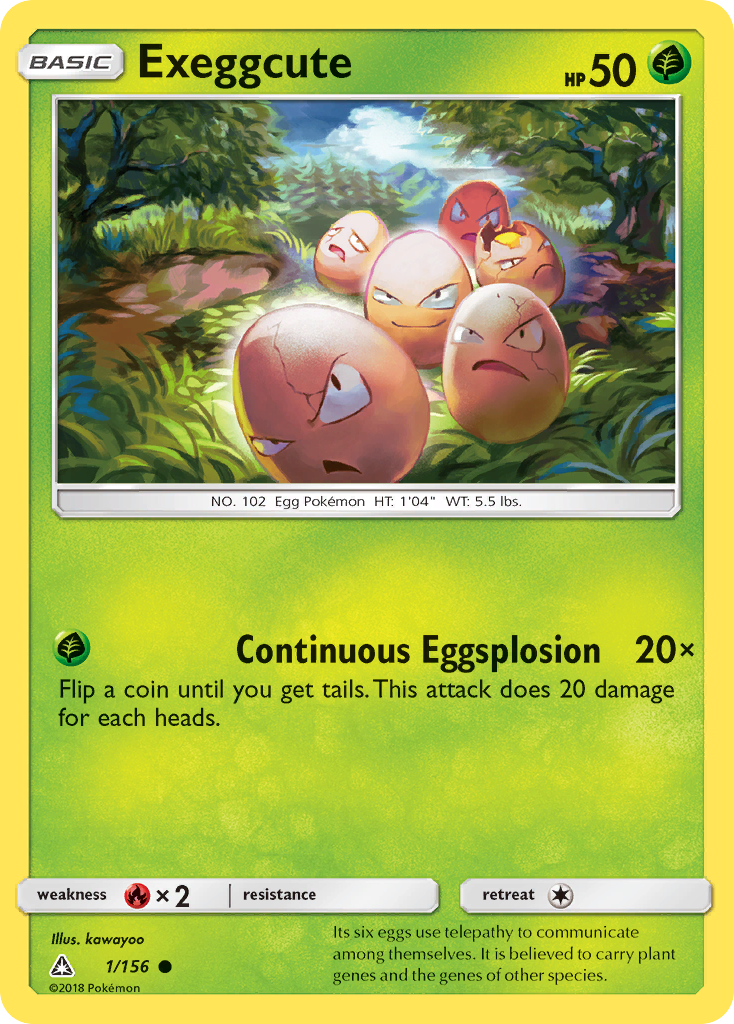 Exeggcute 1/156 Common | Ultra Prism | Pokemon Card