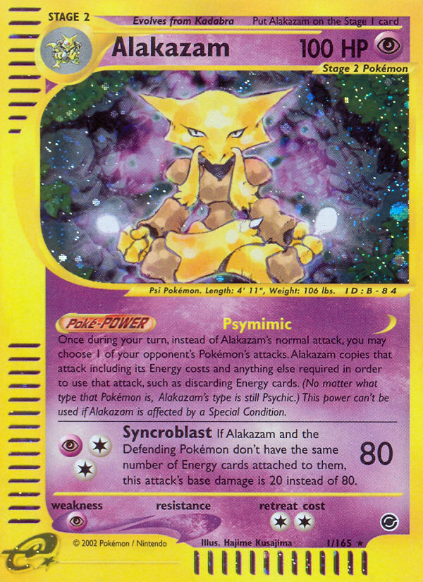 Alakazam 1/165 Rare Holo | Expedition Base Set | Pokemon Card