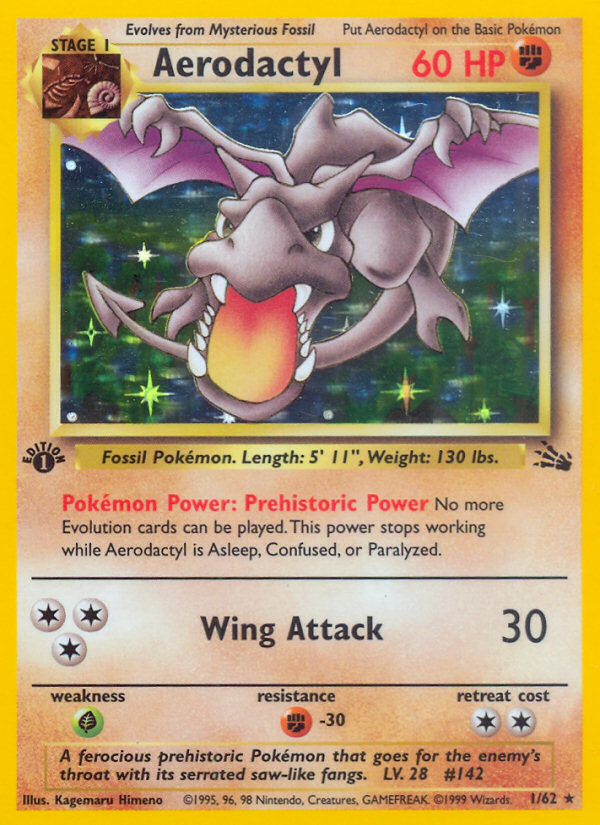 Aerodactyl 1/62 Rare Holo | Fossil | Pokemon Card