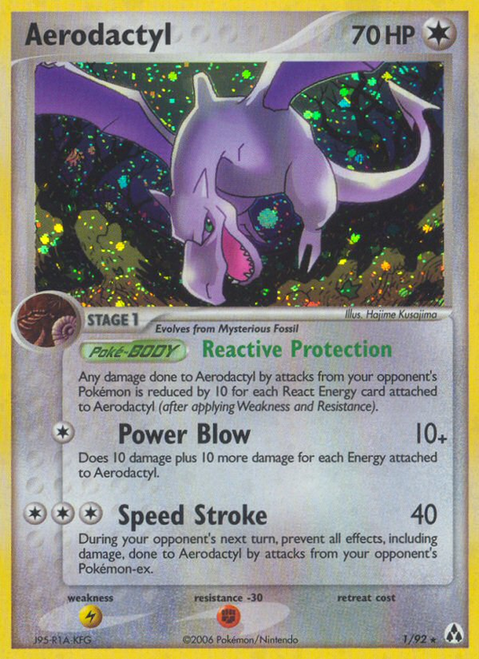 Aerodactyl 1/92 Rare Holo | Legend Maker | Pokemon Card