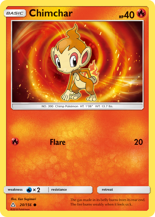 Chimchar 20/156 Common | Ultra Prism | Pokemon Card