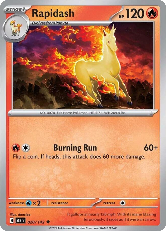 Rapidash 20/142 Uncommon | Stellar Crown | Pokemon Card