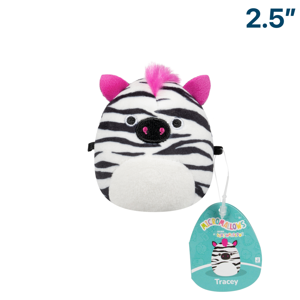 Tracey the Zebra ~ 2.5" Micromallows Series 1 Squishmallow Plush