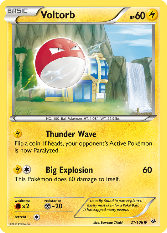 Voltorb 21/108 Common | Roaring Skies | Pokemon Card