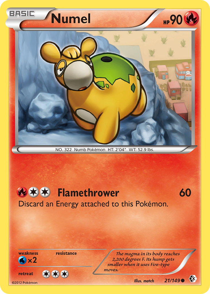 Numel 21/149 Common | Boundaries Crossed | Pokemon Card