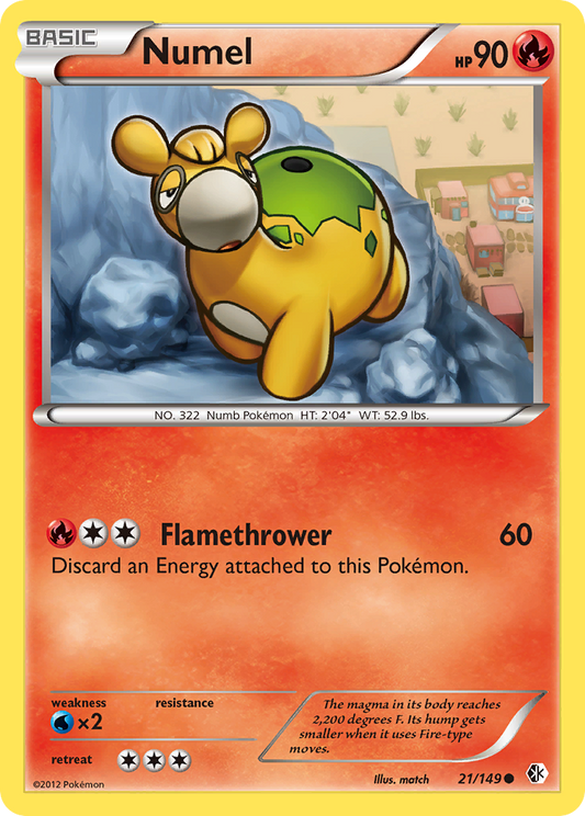 Numel 21/149 Common | Boundaries Crossed | Pokemon Card