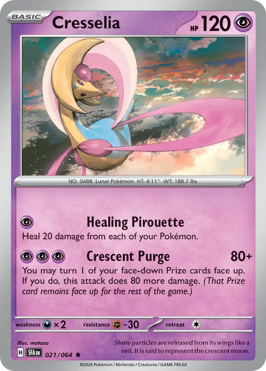 Cresselia 21/64 Rare Holo | Shrouded Fable | Pokemon Card