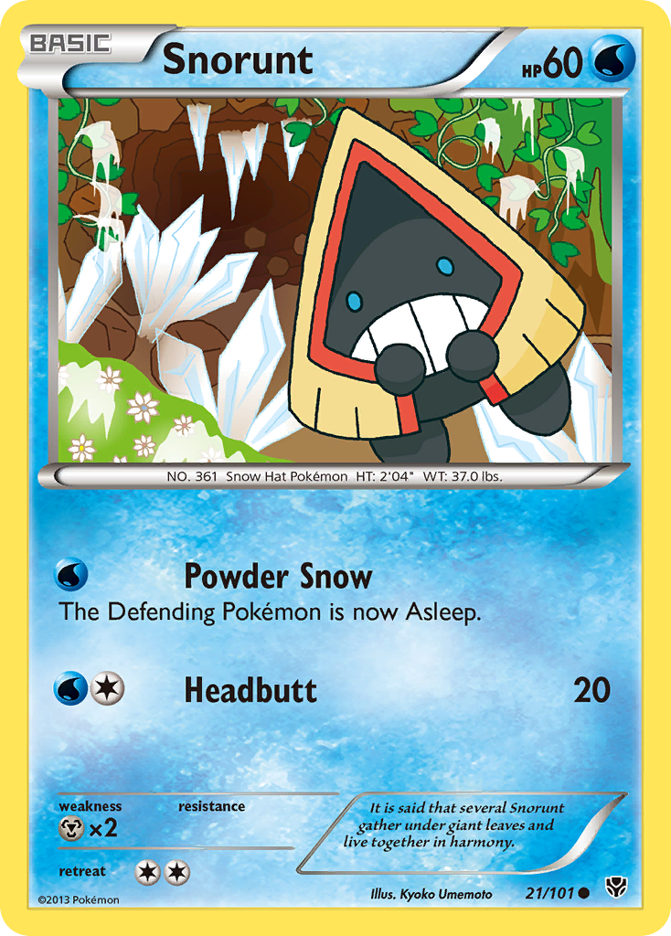 Snorunt 21/101 Common | Plasma Blast | Pokemon Card