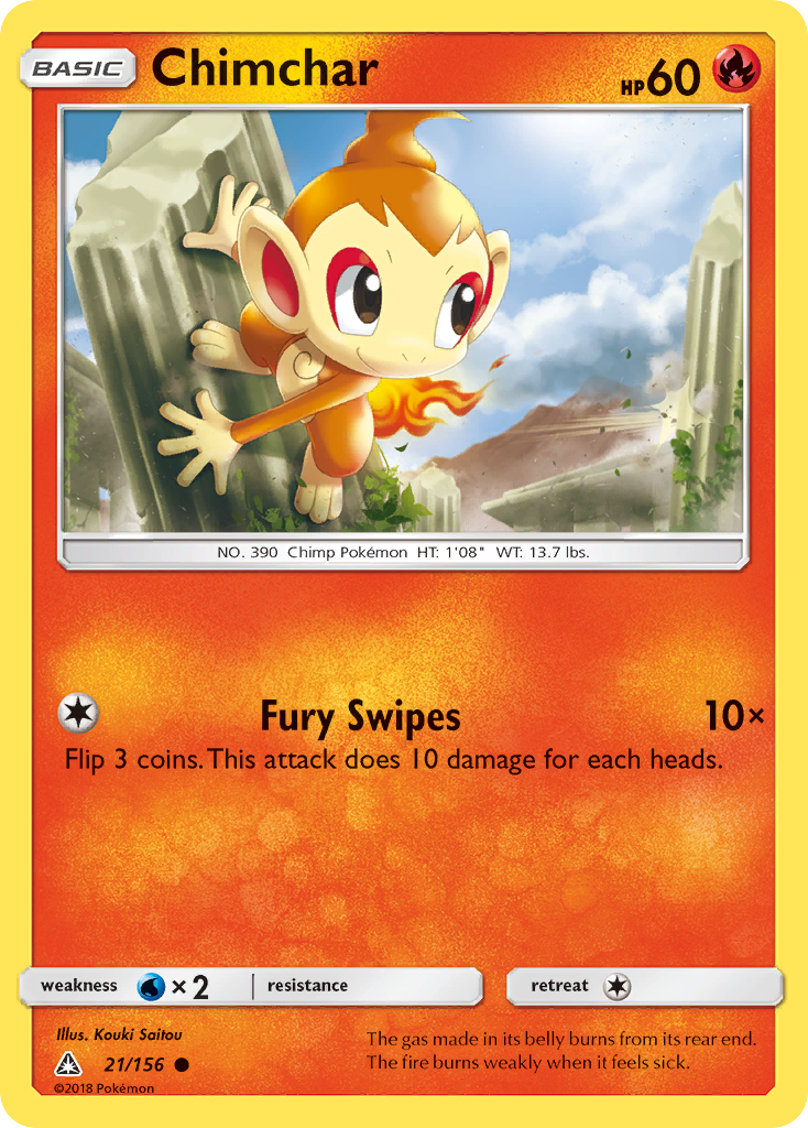 Chimchar 21/156 Common | Ultra Prism | Pokemon Card