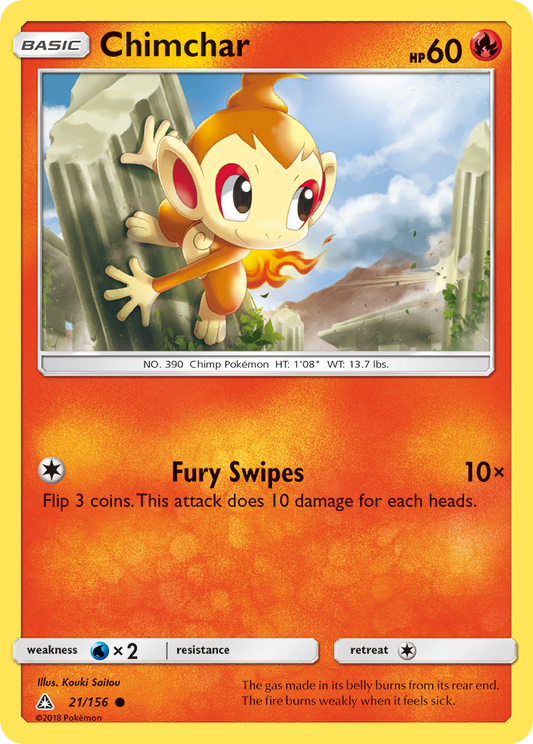 Chimchar 21/156 Common | Ultra Prism | Pokemon Card