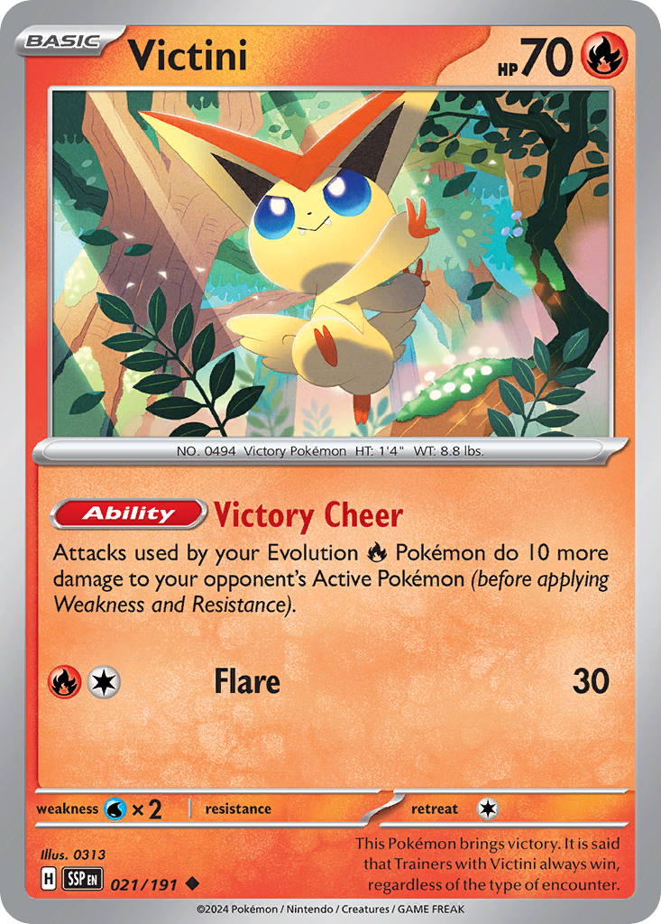 Victini 21/191 Uncommon | Surging Sparks | Pokemon Card