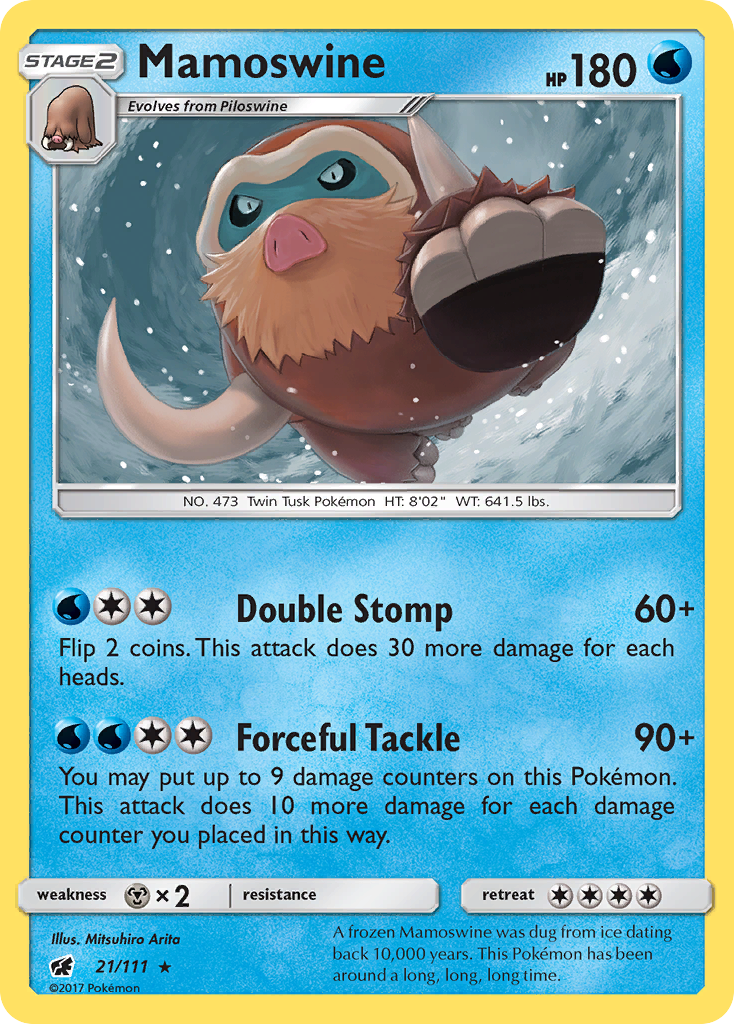 Mamoswine 21/111 Rare | Crimson Invasion | Pokemon Card