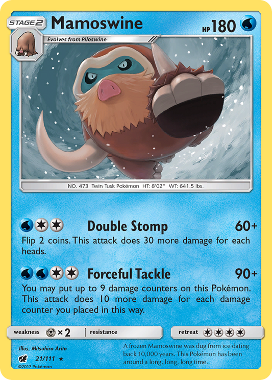 Mamoswine 21/111 Rare | Crimson Invasion | Pokemon Card