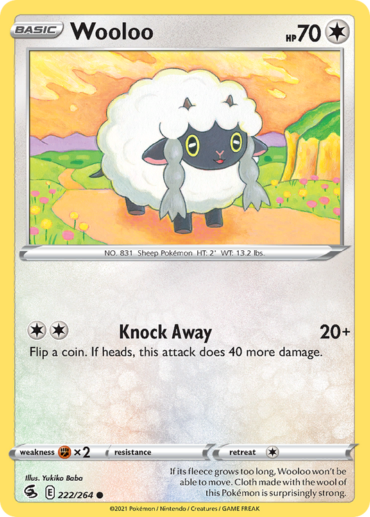 Wooloo 222/264 Common | Fusion Strike | Pokemon Card