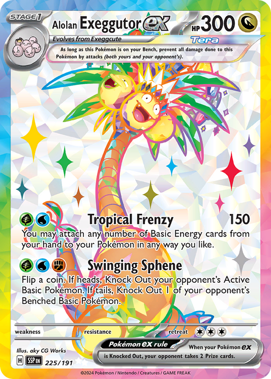 Alolan Exeggutor ex 225/191 Ultra Rare | Surging Sparks | Pokemon Card