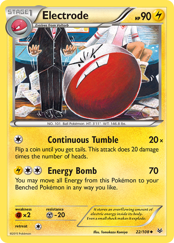 Electrode 22/108 Uncommon | Roaring Skies | Pokemon Card