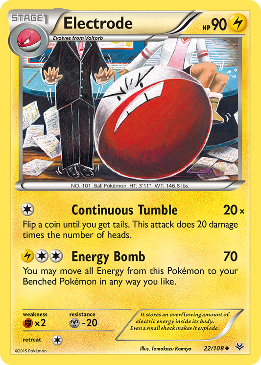 Electrode 22/108 Uncommon | Roaring Skies | Pokemon Card