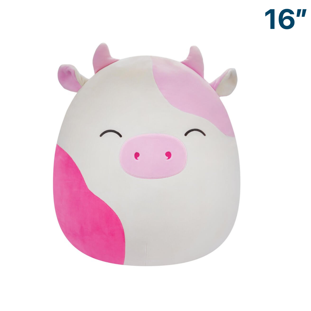 Pink and White Cow ~ 16" Wave 18 A Squishmallow Plush ~ In Stock ~ Limit ONE Per Customer