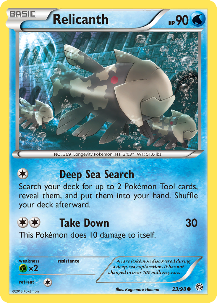 Relicanth 23/98 Common | Ancient Origins | Pokemon Card