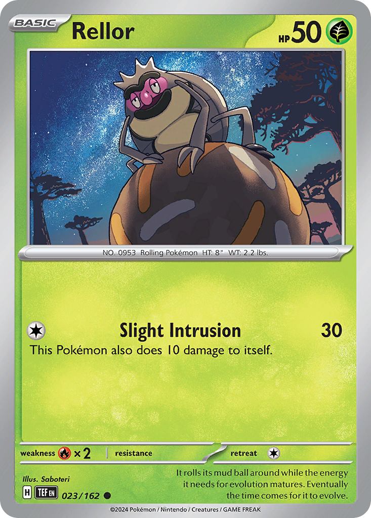 Rellor 23/162 Common | Temporal Forces | Pokemon Card