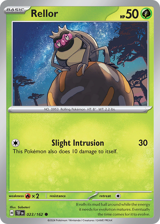 Rellor 23/162 Common | Temporal Forces | Pokemon Card