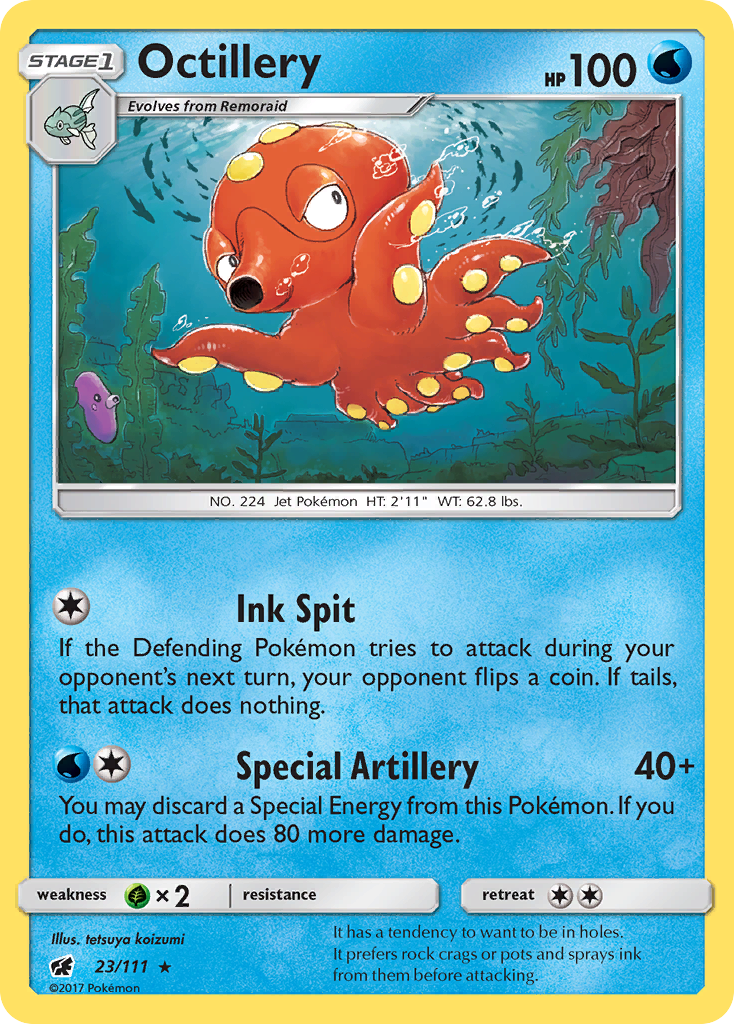 Octillery 23/111 Rare | Crimson Invasion | Pokemon Card