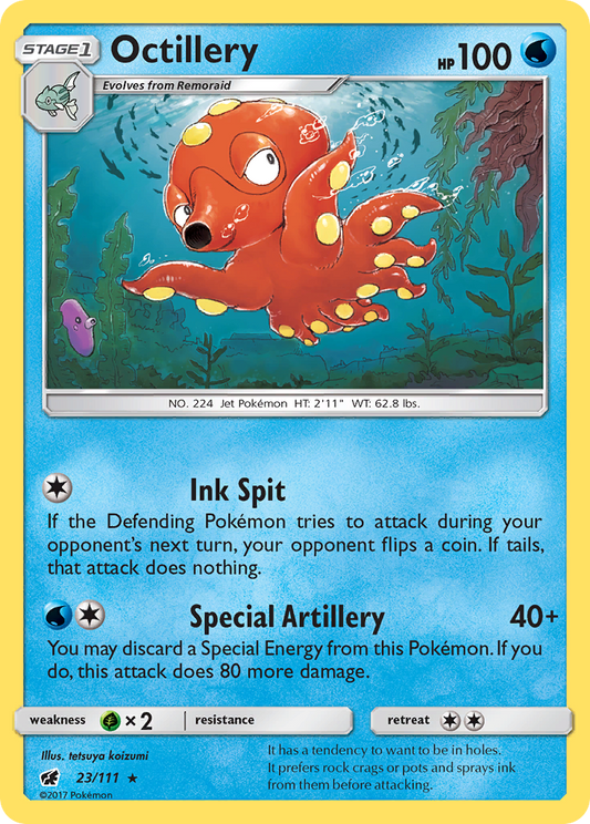 Octillery 23/111 Rare | Crimson Invasion | Pokemon Card