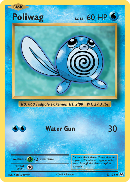 Poliwag 23/108 Common | Evolutions | Pokemon Card