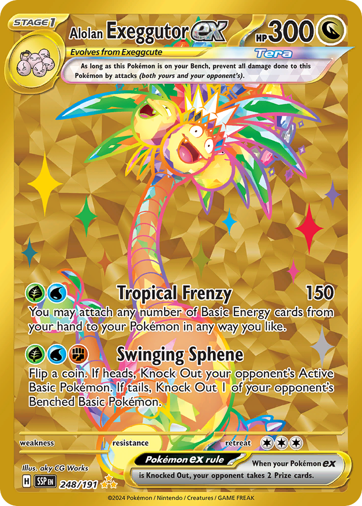 Alolan Exeggutor ex 248/191 Hyper Rare | Surging Sparks | Pokemon Card