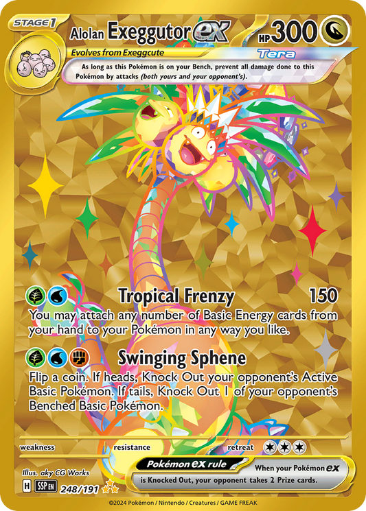 Alolan Exeggutor ex 248/191 Hyper Rare | Surging Sparks | Pokemon Card