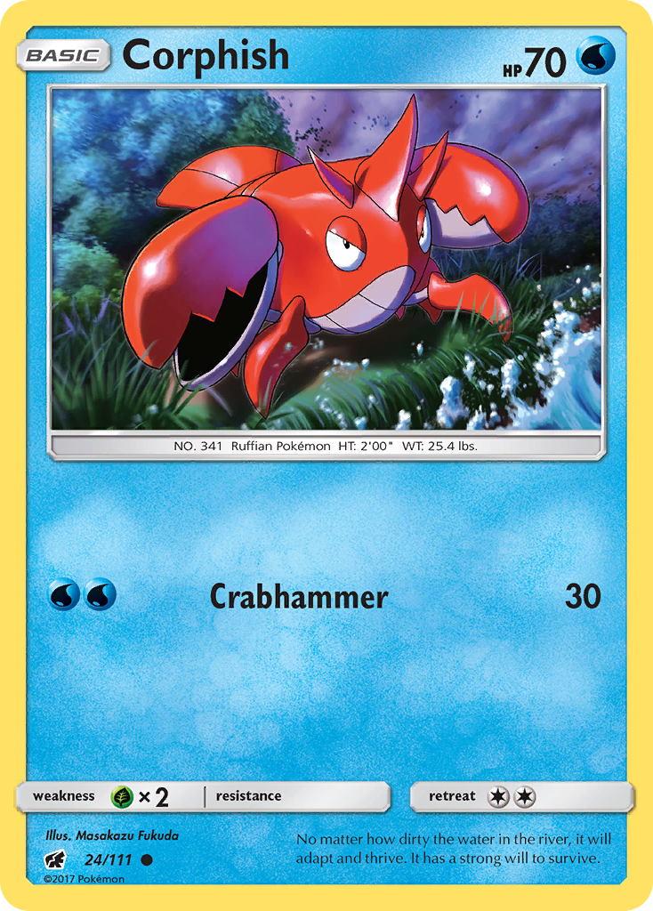 Corphish 24/111 Common | Crimson Invasion | Pokemon Card