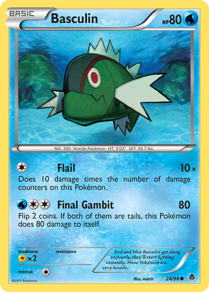 Basculin 24/98 Common | Emerging Powers | Pokemon Card