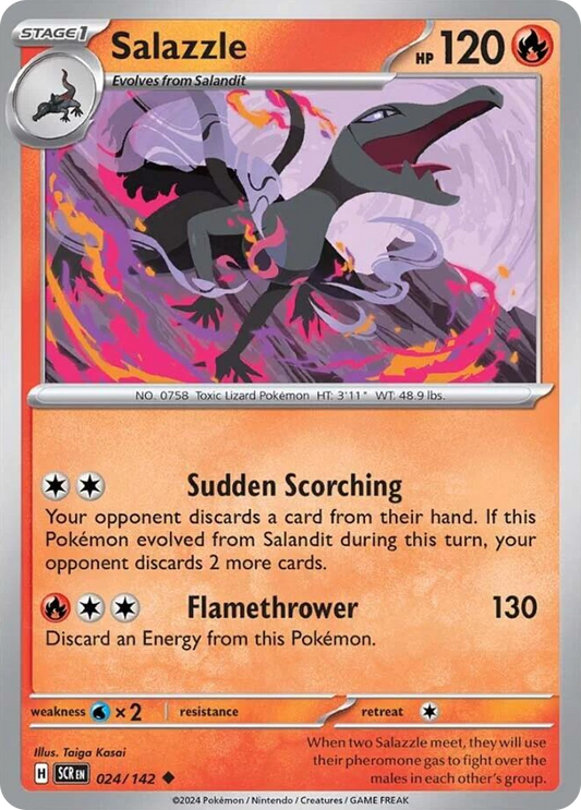 Salazzle 24/142 Uncommon | Stellar Crown | Pokemon Card