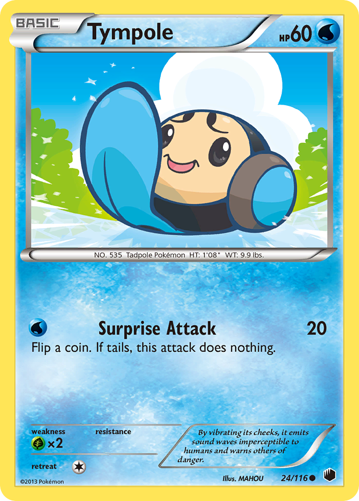 Tympole 24/116 Common | Plasma Freeze | Pokemon Card