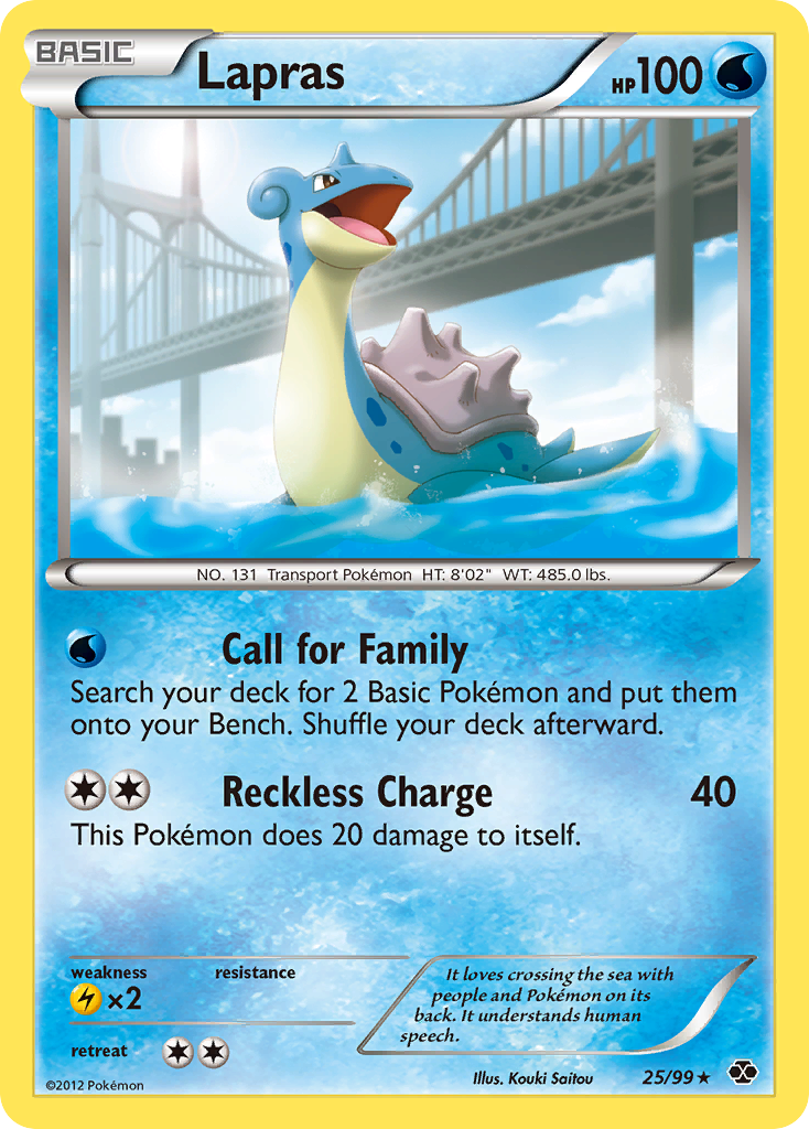 Lapras 25/99 Rare | Next Destinies | Pokemon Card