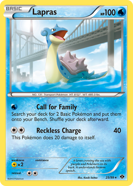 Lapras 25/99 Rare | Next Destinies | Pokemon Card