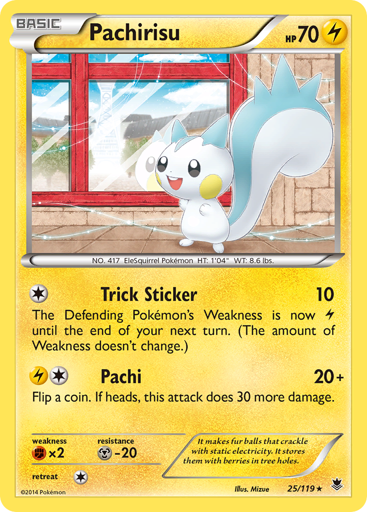 Pachirisu 25/119 Rare | Phantom Forces | Pokemon Card