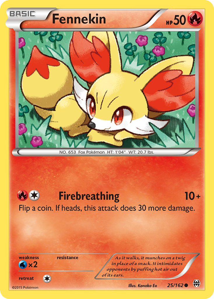 Fennekin 25/162 Common | BREAKthrough | Pokemon Card