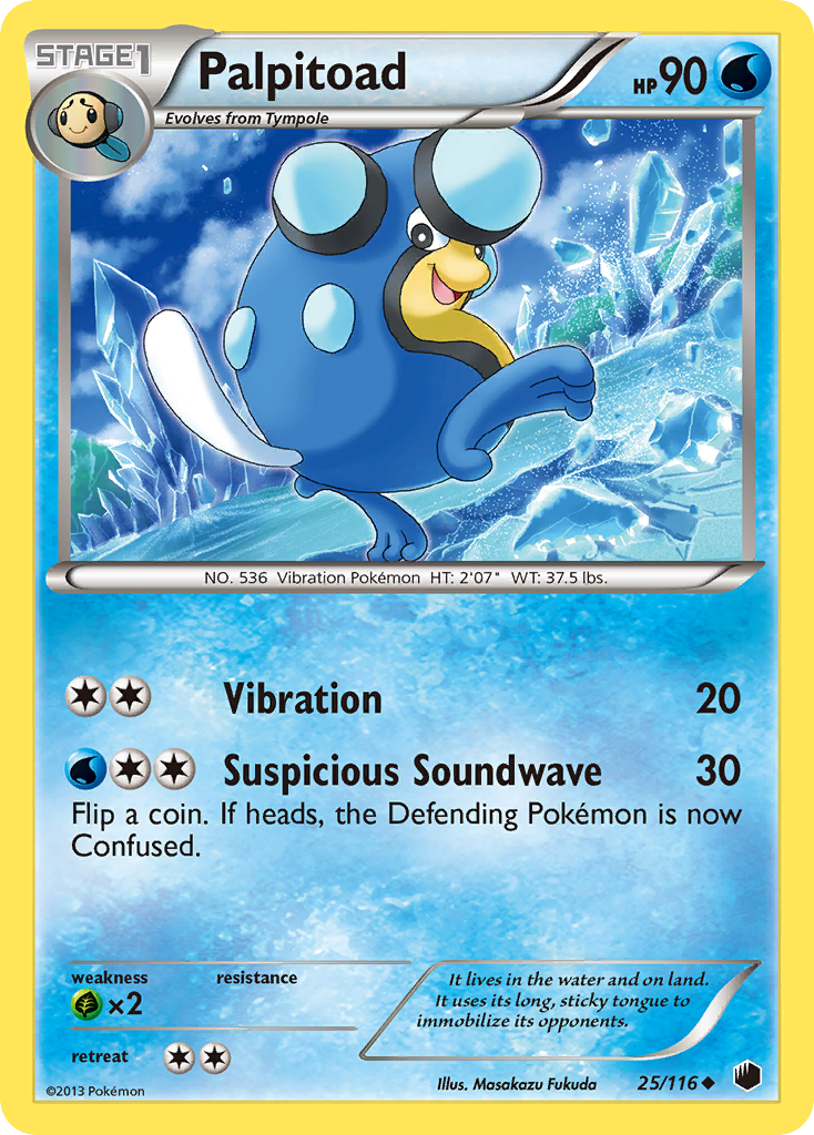 Palpitoad 25/116 Uncommon | Plasma Freeze | Pokemon Card